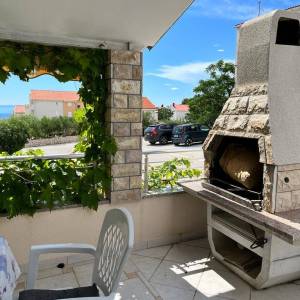 Novalja, Orlje, trosobni apartman, 67.63m2, pogled na more