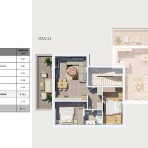 Novalja, projekt Olive Tree,  70,24 M2, BLIZINA CENTRA I GRADSKE PLAŽE