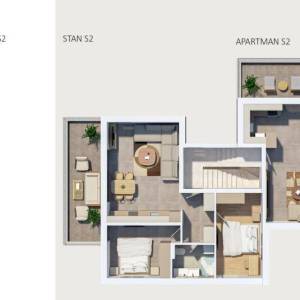 Novalja, projekt Olive Tree,  64,58 M2, BLIZINA CENTRA I GRADSKE PLAŽE