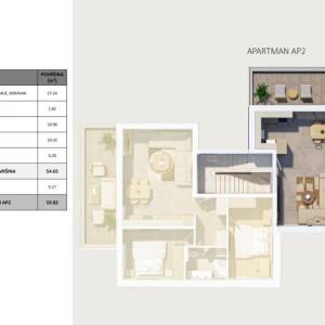 Novalja, projekt Olive Tree,  64,58 M2, BLIZINA CENTRA I GRADSKE PLAŽE