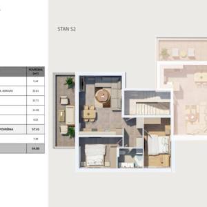 Novalja, projekt Olive Tree, 73.93 M2, BLIZINA CENTRA I GRADSKE PLAŽE