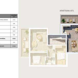 Novalja, projekt Olive Tree, 64.46m2, blizina centra