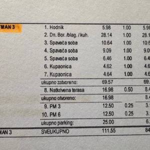 Novalja, TOP LOKACIJA, blizina plaže Babe, pogled, 3 sobe, 2.kat