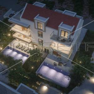 Novogradnja u Stivašnici, stan s tri terase i pogledom na more, 146 m2
