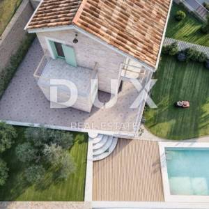 OPATIJA, BREGI - dvojna kuća 100m2 s panoramskim pogledom na more i bazenom + okućnica 