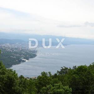 OPATIJA, BREGI - građevinsko zemljište 5200m2 s panoramskim pogledom na more za obiteljsku kuću/ villu/ stambenu zgradu-stanove...