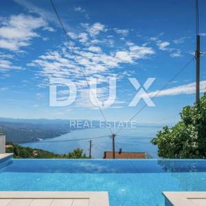 OPATIJA, BREGI - samostojeća ekskluzivna villa s bazenom - novogradnja s panoramskim pogledom na more!!! PRILIKA!!!