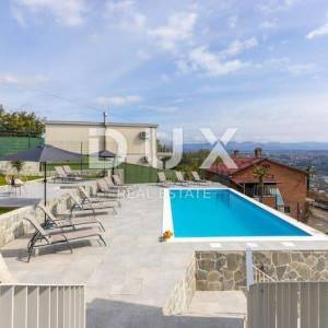 OPATIJA, BREGI - stan u prizemlju 153m2, DB+3S s panoramskim pogledom na more i bazenom