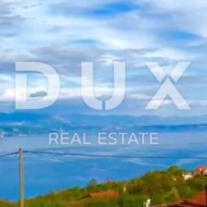 OPATIJA. BREGI- zemljište 1340m2 S GRAĐEVNOM DOZVOLOM!!! i s panoramskim pogledom na more za obiteljsku kuću/ villu/ apartmane/...