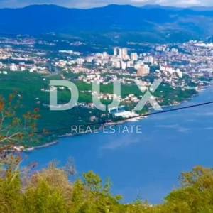 OPATIJA. BREGI- zemljište 1340m2 S GRAĐEVNOM DOZVOLOM!!! i s panoramskim pogledom na more za obiteljsku kuću/ villu/ apartmane/...