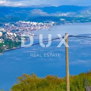 OPATIJA. BREGI- zemljište 1340m2 S GRAĐEVNOM DOZVOLOM!!! i s panoramskim pogledom na more za obiteljsku kuću/ villu/ apartmane/...