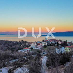 OPATIJA, BRSEČ - 3500m2 - 3 građevinska zemljišta za izgradnju vila s bazenom, panoramski pogled na more