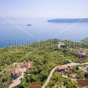OPATIJA, BRSEČ - Građevinsko zemljište za izgradnju vila s bazenom, panoramski p