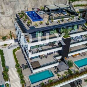 OPATIJA, CENTAR - 143m2 ekskluzivan stan u novogradnji s privatnim bazenom, panoramski pogled na more