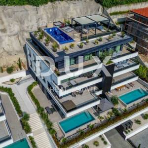 OPATIJA, CENTAR - 143m2 ekskluzivan stan u novogradnji s privatnim bazenom, panoramski pogled na more