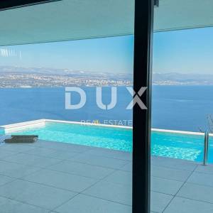 OPATIJA, CENTAR - 295m2 stan s vlastitim bazenom iznad centra Opatije u ekskluzivnoj novogradnji, garaža, pogled na more