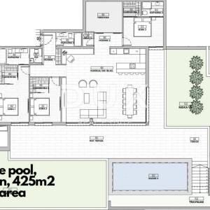 OPATIJA, CENTAR - 295m2 stan s vlastitim bazenom iznad centra Opatije u ekskluzivnoj novogradnji, garaža, pogled na more