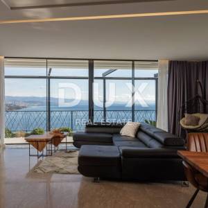 OPATIJA, CENTAR – luksuzna etaža od 300m2 u novogradnji s garažom, panoramski pogled na more