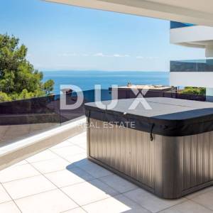 OPATIJA, CENTAR - odličan penthouse u novogradnji s pogledom na more, zajednički bazen, garaža 