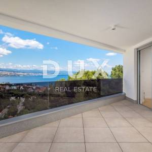 OPATIJA, CENTAR - odličan penthouse u novogradnji s pogledom na more, zajednički bazen, garaža 