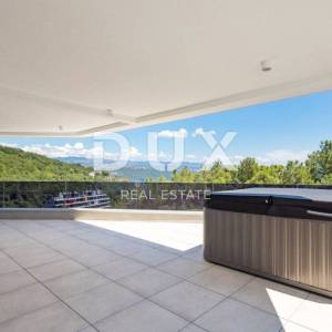 OPATIJA, CENTAR - odličan penthouse u novogradnji s pogledom na more, zajednički bazen, garaža 