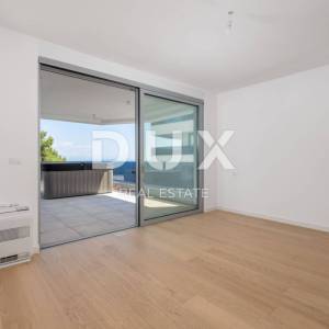 OPATIJA, CENTAR - odličan penthouse u novogradnji s pogledom na more, zajednički bazen, garaža 