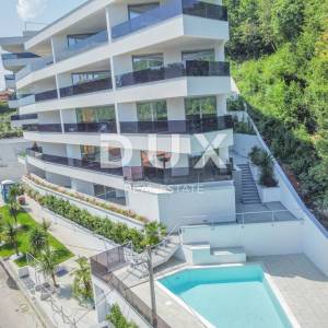 OPATIJA, CENTAR - odličan stan u novogradnji s pogledom na more, zajednički bazen, garaža