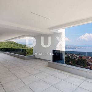 OPATIJA, CENTAR - penthouse u novogradnji s krovnim bazenom iznad centra Opatije, idilično okruženje