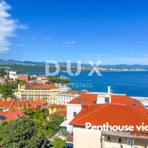 OPATIJA, CENTAR - penthouse u centru Opatije s više terasa, panoramski pogled, garaža, 200 metara od Lungomare