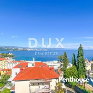 OPATIJA, CENTAR - penthouse u centru Opatije s više terasa, panoramski pogled, garaža, 200 metara od Lungomare