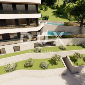 OPATIJA, CENTAR - posebna novogradnja u centru Opatije, s pogledom na more, garažom, samo 400m od mora