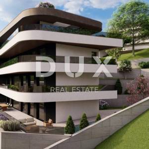 OPATIJA, CENTAR - posebna novogradnja u centru Opatije, s pogledom na more, garažom, samo 400m od mora