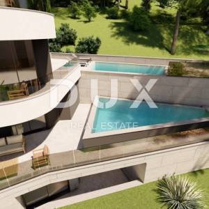 OPATIJA, CENTAR - posebna novogradnja u centru Opatije, s pogledom na more, garažom, samo 400m od mora