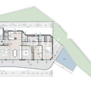 OPATIJA, CENTAR- stan 1. kat 190m2 s panoramskim pogledom na more i bazenom A4
