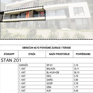 OPATIJA, CENTAR- stan 157.42m2 DB+3S s panoramskim pogledom na more- 1.KAT- STAN 201