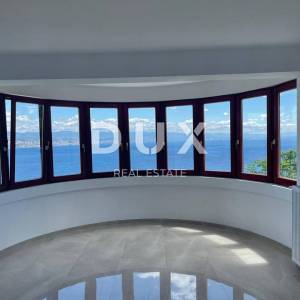OPATIJA, CENTAR- stan 170m2 na 1.katu 2S+DB s panoramskim pogledom na more + okoliš 100m2