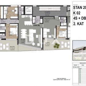OPATIJA, CENTAR- stan 180.97m2 DB+4S s panoramskim pogledom na more- 2.KAT- STAN 202