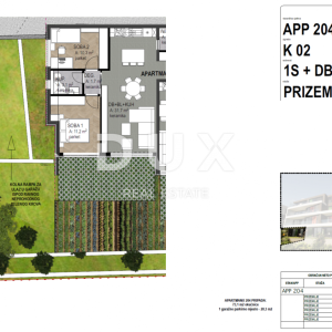 OPATIJA, CENTAR- stan 59,86m2 DB+2S s panoramskim pogledom na more- prizemlje + okućnica 73,1m2- APP 204