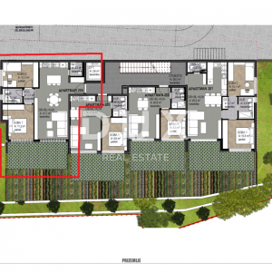 OPATIJA, CENTAR- stan 59,86m2 DB+2S s panoramskim pogledom na more- prizemlje + okućnica 73,1m2- APP 204