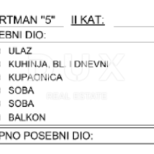 OPATIJA, CENTAR- stan novogradnja 77,09m2 s panoramskim pogledom na more- APARTMAN 5