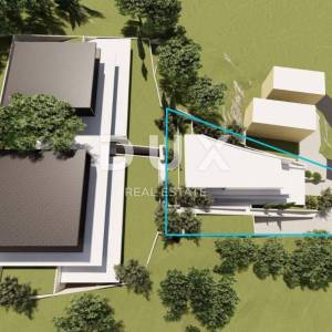OPATIJA, CENTAR - zemljište s projektom za 3 luksuzna stana s bazenom, panoramski pogled na more
