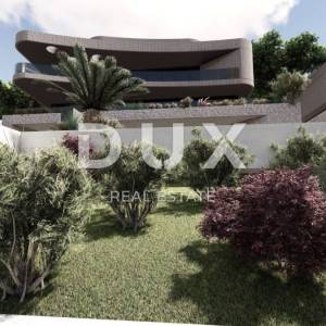 OPATIJA, CENTAR - zemljište s projektom za 5 luksuzna stana s bazenima, panoramski pogled na more