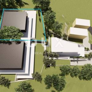OPATIJA, CENTAR - zemljište s projektom za 5 luksuzna stana s bazenima, panoramski pogled na more