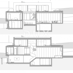 OPATIJA, CENTAR - zemljište 921m2, u centru Opatije s građevinskom dozvolom za vilu s bazenom, panoramski pogled na more