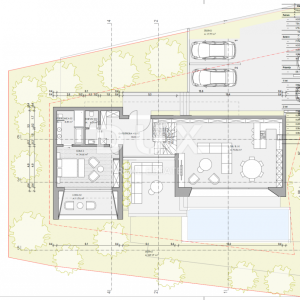 OPATIJA, CENTAR - zemljište 921m2, u centru Opatije s građevinskom dozvolom za vilu s bazenom, panoramski pogled na more