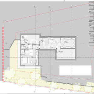 OPATIJA, CENTAR - zemljište 921m2, u centru Opatije s građevinskom dozvolom za vilu s bazenom, panoramski pogled na more