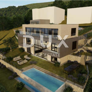 OPATIJA, CENTAR - zemljište 921m2, u centru Opatije s građevinskom dozvolom za vilu s bazenom, panoramski pogled na more