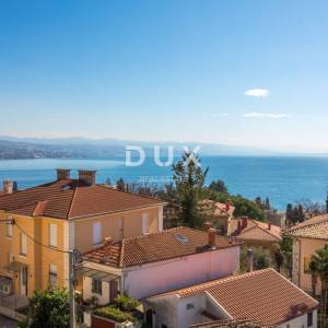 OPATIJA, CENTAR – zimski najam – prostrani apartman s pogledom na more, garažom i terasom