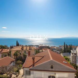 OPATIJA, CENTAR – zimski najam – prostrani apartman s pogledom na more, garažom i terasom