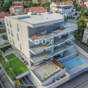 OPATIJA, CENTAR – zimski najam – prostrani apartman s pogledom na more, garažom i terasom